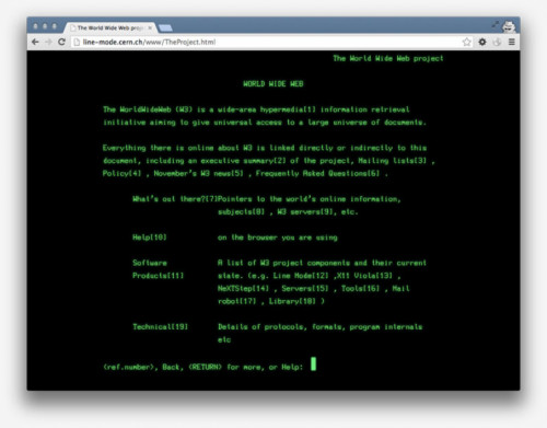 Connaissez vous le premier navigateur web: Le Line-Mode Browser ?